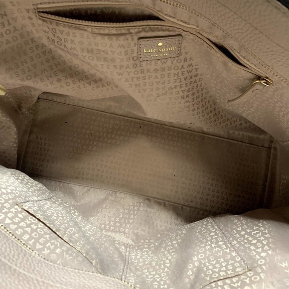 Kate Spade Leather Tan Beige Double Strap Chester Street Allyn Satchel Handbag - Picture 7 of 14